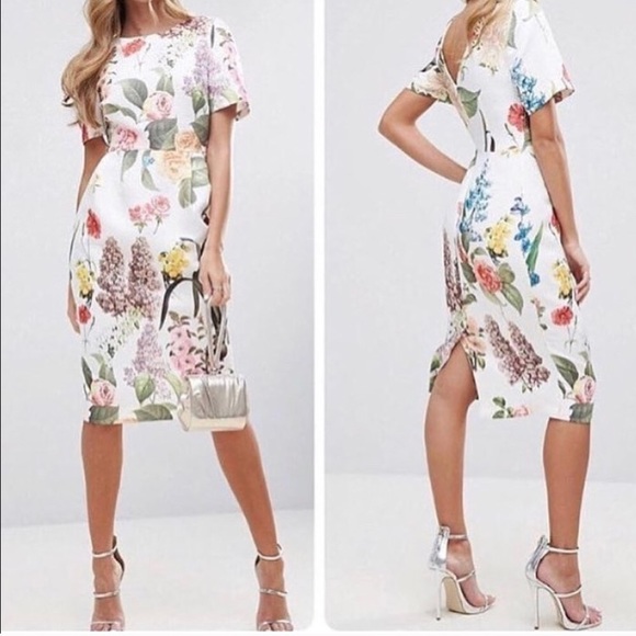ASOS Dresses & Skirts - ASOS Garden Floral Tulip Dress, Size 8